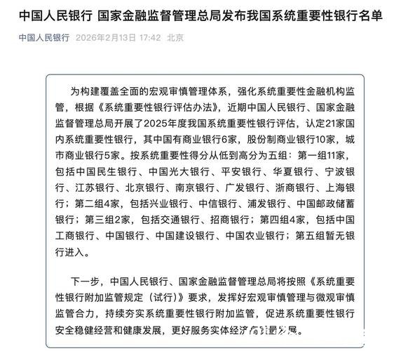 我国系统重要性银行名单公布!21家银行在列,这家为最新入选! 我国系统重要性银行名单公布!21家银行在列,这家为最新入选!